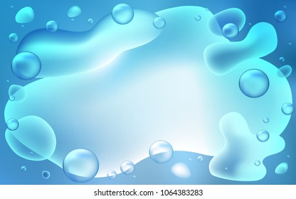 Light BLUE vector pattern with liquid shapes. A vague circumflex abstract illustration with gradient. Brand-new design for your ads, poster, banner.