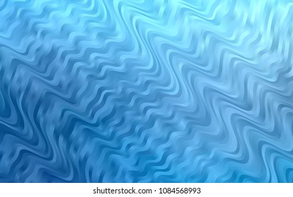 Light BLUE vector pattern with liquid shapes. Modern gradient abstract illustration with bandy lines. Marble style for your business design.