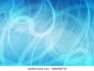 Light BLUE vector pattern with liquid shapes. Blurred geometric sample with gradient bubbles.  A completely new template for your business design.