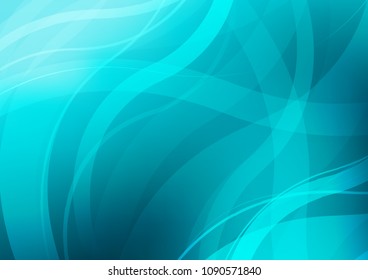 Light BLUE vector pattern with liquid shapes. Glitter abstract illustration with wry lines. A new texture for your  ad, booklets, leaflets.