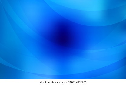 Light BLUE vector pattern with liquid shapes. A vague circumflex abstract illustration with gradient. New composition for your brand book.