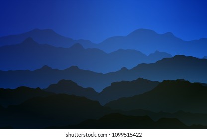 Light BLUE vector pattern with liquid shapes. Shining crooked illustration in mountain style. Mountain style for your business design.