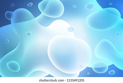 Light BLUE vector pattern with liquid shapes. Geometric illustration in memphis style with gradient.  Textured wave pattern for backgrounds.