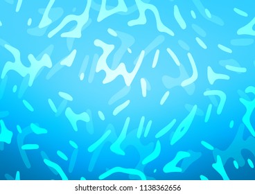 Light BLUE vector pattern with liquid shapes. A completely new color illustration in marble style. Brand new design for your ads, poster, banner.