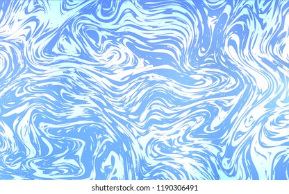 Light BLUE vector pattern with liquid shapes. Modern gradient abstract illustration with bandy lines. The template for cell phone backgrounds.