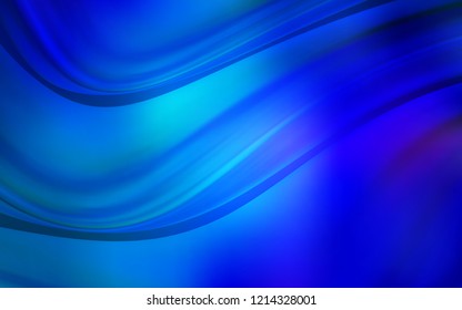 Light BLUE vector pattern with liquid shapes. Colorful abstract illustration with gradient lines. A completely new template for your business design.
