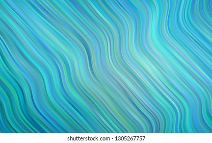 Light BLUE vector pattern with liquid shapes. Shining illustration, which consist of blurred lines, circles. Brand new design for your ads, poster, banner.