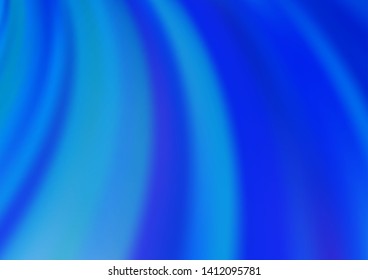 Light BLUE vector pattern with liquid shapes. Glitter abstract illustration with wry lines. Marble style for your business design.