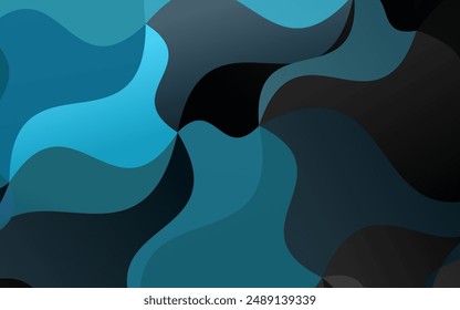 Light BLUE vector pattern with liquid shapes. An elegant bright illustration with gradient. Brand new design for your ads, poster, banner.
