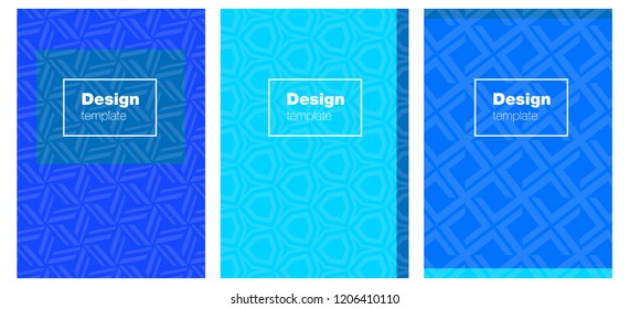 Light BLUE vector pattern for magazines. Abstract booklet on colored background with gradient. Completely new template books.