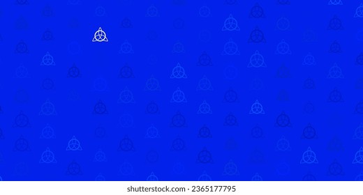 Light BLUE vector pattern with magic elements. Abstract illustration with gothic gradient shapes. Best design halloween events.