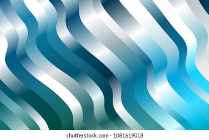 Light BLUE vector pattern. Modern gradient abstract illustration with bandy lines. A completely new template for your business design.