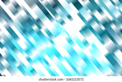 Light BLUE vector pattern with narrow lines. Decorative shining illustration with lines on abstract template. The pattern can be used as ads, poster, banner for commercial.
