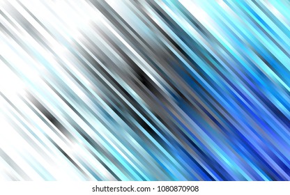 Light BLUE vector pattern with narrow lines. Decorative shining illustration with lines on abstract template. Smart design for your business advert.