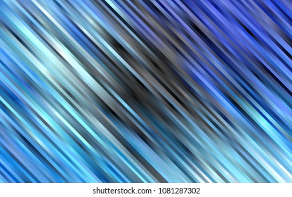 Light BLUE vector pattern with narrow lines. Decorative shining illustration with lines on abstract template. The pattern can be used as ads, poster, banner for commercial.