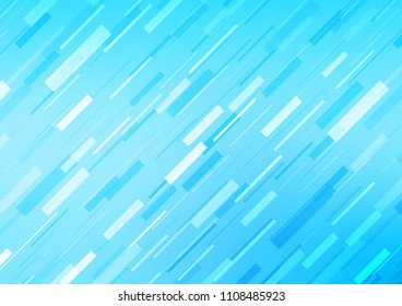 Light BLUE vector pattern with narrow lines. Glitter abstract illustration with colored sticks. The template can be used as a background.