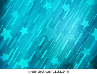 Light BLUE vector pattern with narrow lines. Decorative shining illustration with lines on abstract template. The pattern can be used for busines ad, booklets, leaflets