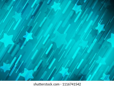 Light BLUE vector pattern with narrow lines. Modern geometrical abstract illustration with staves. The pattern can be used for busines ad, booklets, leaflets