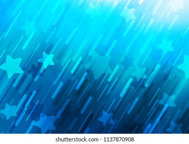 Light BLUE vector pattern with narrow lines. Glitter abstract illustration with colored sticks. The pattern can be used for busines ad, booklets, leaflets