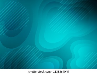 Light BLUE vector pattern with narrow lines. Decorative shining illustration with lines on abstract template. The pattern can be used as ads, poster, banner for commercial.