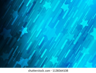 Light BLUE vector pattern with narrow lines. Glitter abstract illustration with colored sticks. The pattern can be used for busines ad, booklets, leaflets