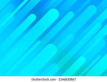 Light BLUE vector pattern with narrow lines. Decorative shining illustration with lines on abstract template. The pattern can be used as ads, poster, banner for commercial.