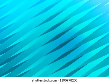 Light BLUE vector pattern with narrow lines. Decorative shining illustration with lines on abstract template. The template can be used as a background.