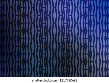 Light BLUE vector pattern with narrow lines. Modern geometrical abstract illustration with staves. The template can be used as a background.