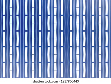 Light BLUE vector pattern with narrow lines. Glitter abstract illustration with colored sticks. The template can be used as a background.