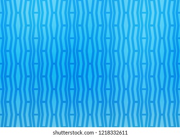 Light BLUE vector pattern with narrow lines. Shining colored illustration with narrow lines. Best design for your ad, poster, banner.