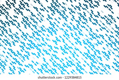 Light BLUE vector pattern with narrow lines. Glitter abstract illustration with colored sticks. Pattern for ads, posters, banners.