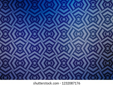 Light BLUE vector pattern with narrow lines. Shining illustration with lines on abstract template. Pattern for ads, posters, banners.