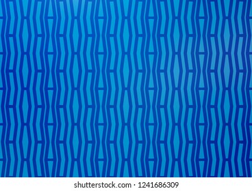 Light BLUE vector pattern with narrow lines. Glitter abstract illustration with colored sticks. The pattern can be used for busines ad, booklets, leaflets