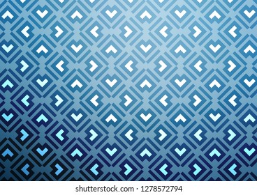 Light BLUE vector pattern with narrow lines. Shining colored illustration with narrow lines. Pattern for websites, landing pages.