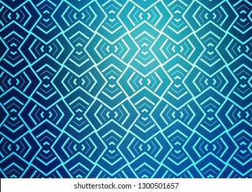 Light BLUE vector pattern with narrow lines. Shining colored illustration with narrow lines. Pattern for ads, posters, banners.