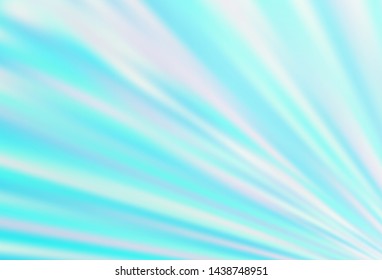 Light BLUE vector pattern with narrow lines. Glitter abstract illustration with colored sticks. Best design for your ad, poster, banner.