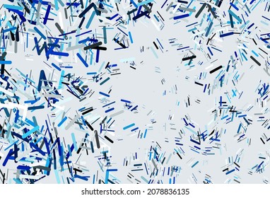 Light BLUE vector pattern with narrow lines. Shining colored illustration with narrow lines. Pattern for websites, landing pages.