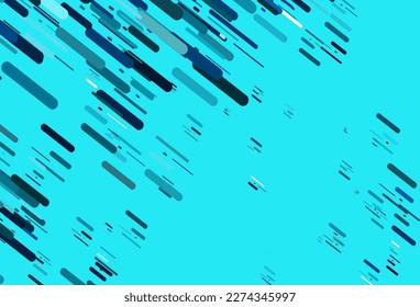 Light BLUE vector pattern with narrow lines. Glitter abstract illustration with colored sticks. Backdrop for TV commercials.
