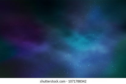 Light BLUE vector pattern with night sky stars. Shining illustration with sky stars on abstract template. Pattern for astrology websites.