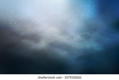 Light BLUE vector pattern with night sky stars. Modern abstract illustration with Big Dipper stars. Smart design for your business advert.