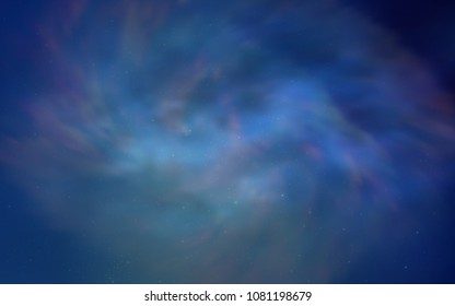 Light BLUE vector pattern with night sky stars. Shining illustration with sky stars on abstract template. Smart design for your business advert.