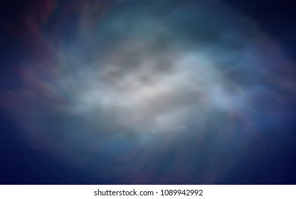 Light BLUE vector pattern with night sky stars. Shining colored illustration with bright astronomical stars. Best design for your ad, poster, banner.