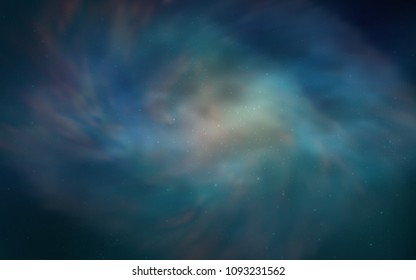 Light BLUE vector pattern with night sky stars. Modern abstract illustration with Big Dipper stars. Best design for your ad, poster, banner.
