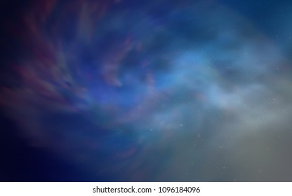 Light BLUE vector pattern with night sky stars. Modern abstract illustration with Big Dipper stars. Smart design for your business advert.