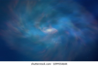 Light BLUE vector pattern with night sky stars. Glitter abstract illustration with colorful cosmic stars. Pattern for astrology websites.