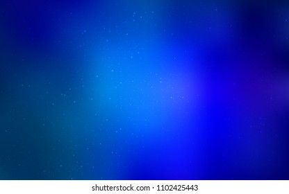 Light BLUE vector pattern with night sky stars. Space stars on blurred abstract background with gradient. Template for cosmic backgrounds.