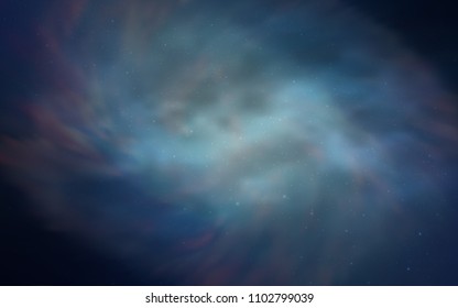 Light BLUE vector pattern with night sky stars. Glitter abstract illustration with colorful cosmic stars. Best design for your ad, poster, banner.