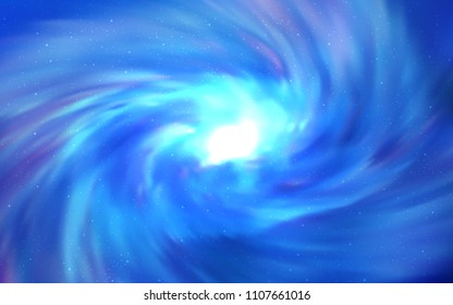 Light BLUE vector pattern with night sky stars. Shining colored illustration with bright astronomical stars. Pattern for astrology websites.