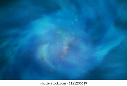 Light BLUE vector pattern with night sky stars. Blurred decorative design in simple style with galaxy stars. Pattern for astrology websites.