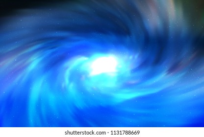 Light BLUE vector pattern with night sky stars. Shining colored illustration with bright astronomical stars. Smart design for your business advert.
